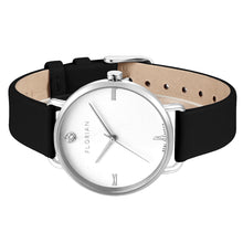 Load image into Gallery viewer, Pure Diamond Midnight Black and Silver Watch | 36mm