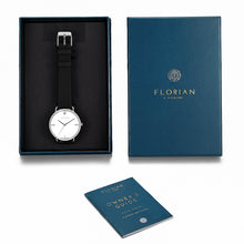 Load image into Gallery viewer, Pure Diamond Midnight Black and Silver Watch | 36mm