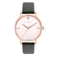 Load image into Gallery viewer, Pure Diamond Charcoal Grey and Rose Gold Watch | 36mm