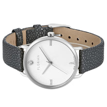 Load image into Gallery viewer, Pure Diamond Charcoal Grey and Silver Watch | 36mm