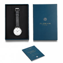 Load image into Gallery viewer, Pure Diamond Charcoal Grey and Silver Watch | 36mm