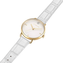Load image into Gallery viewer, Pure Diamond Pearl White and Champagne Gold Watch | 36mm