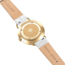 Load image into Gallery viewer, Pure Diamond Pearl White and Champagne Gold Watch | 36mm