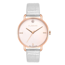 Load image into Gallery viewer, Pure Diamond Pearl White and Rose Gold Watch | 36mm