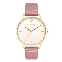 Load image into Gallery viewer, Pure Diamond Punchy Pink and Champagne Gold Watch | 36mm