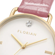 Load image into Gallery viewer, Pure Diamond Punchy Pink and Champagne Gold Watch | 36mm