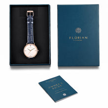 Load image into Gallery viewer, Pure Diamond Berry Blue and Rose Gold Watch | 36mm