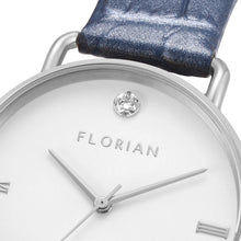 Load image into Gallery viewer, Pure Diamond Berry Blue and Silver Watch | 36mm