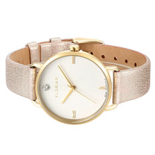 Load image into Gallery viewer, Pure Diamond Shinny Pinky and Champagne Gold Watch | 36mm