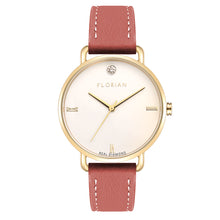 Load image into Gallery viewer, Pure Diamond Peachy Coral and Champagne Gold Watch | 36mm