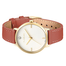 Load image into Gallery viewer, Pure Diamond Peachy Coral and Champagne Gold Watch | 36mm