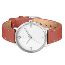 Load image into Gallery viewer, Pure Diamond Peachy Coral and Silver Watch | 36mm