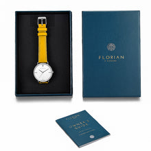Load image into Gallery viewer, Pure Diamond Lemon Ambre and Silver Watch | 36mm