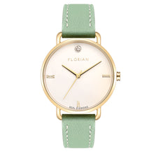 Load image into Gallery viewer, Pure Diamond Palm Green and Champagne Gold Watch | 36mm