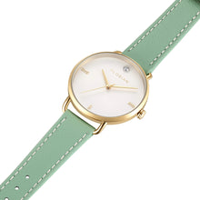 Load image into Gallery viewer, Pure Diamond Palm Green and Champagne Gold Watch | 36mm