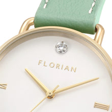 Load image into Gallery viewer, Pure Diamond Palm Green and Champagne Gold Watch | 36mm