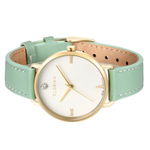 Load image into Gallery viewer, Pure Diamond Palm Green and Champagne Gold Watch | 36mm