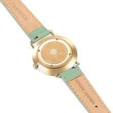 Load image into Gallery viewer, Pure Diamond Palm Green and Champagne Gold Watch | 36mm