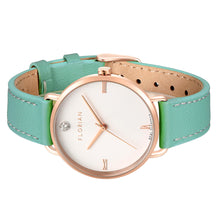 Load image into Gallery viewer, Pure Diamond Palm Green and Rose Gold Watch | 36mm
