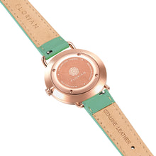 Load image into Gallery viewer, Pure Diamond Palm Green and Rose Gold Watch | 36mm
