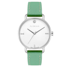 Load image into Gallery viewer, Pure Diamond Palm Green and Silver Watch | 36mm