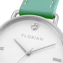 Load image into Gallery viewer, Pure Diamond Palm Green and Silver Watch | 36mm