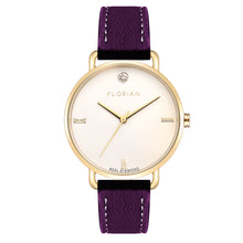 Load image into Gallery viewer, Pure Diamond Orchid Purple and Champagne Gold Watch | 36mm