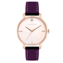 Load image into Gallery viewer, Pure Diamond Orchid Purple and Rose Gold Watch | 36mm