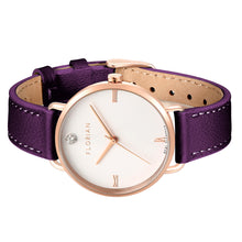 Load image into Gallery viewer, Pure Diamond Orchid Purple and Rose Gold Watch | 36mm