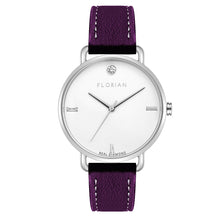 Load image into Gallery viewer, Pure Diamond Orchid Purple and Silver Watch | 36mm