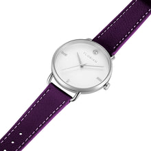 Load image into Gallery viewer, Pure Diamond Orchid Purple and Silver Watch | 36mm