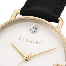 Load image into Gallery viewer, Classic Diamond Eagle Black and Champagne Gold Watch | 36mm