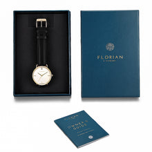 Load image into Gallery viewer, Classic Diamond Eagle Black and Champagne Gold Watch | 36mm