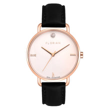 Load image into Gallery viewer, Classic Diamond Eagle Black and Rose Gold Watch | 36mm