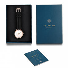 Load image into Gallery viewer, Classic Diamond Eagle Black and Rose Gold Watch | 36mm