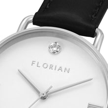 Load image into Gallery viewer, Classic Diamond Eagle Black and Silver Watch | 36mm