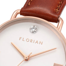 Load image into Gallery viewer, Classic Diamond Timber Tan and Rose Gold Watch | 36mm