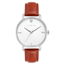 Load image into Gallery viewer, Classic Diamond Timber Tan and Silver Watch | 36mm