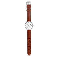 Load image into Gallery viewer, Classic Diamond Timber Tan and Silver Watch | 36mm