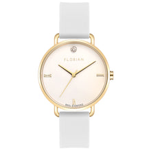 Load image into Gallery viewer, Pure Diamond Pure White and Champagne Gold Watch | 36mm