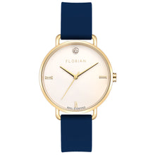 Load image into Gallery viewer, Pure Diamond Navy Blue and Champagne Gold Watch | 36mm