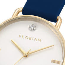 Load image into Gallery viewer, Pure Diamond Navy Blue and Champagne Gold Watch | 36mm