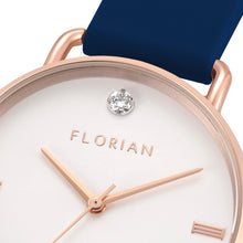 Load image into Gallery viewer, Pure Diamond Navy Blue and Rose Gold Watch | 36mm