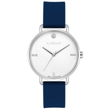 Load image into Gallery viewer, Pure Diamond Navy Blue and Silver Watch | 36mm