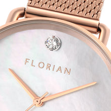 Load image into Gallery viewer, Ocean Diamond MOP Dial Rose Gold Mesh Watch | 36mm