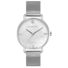 Load image into Gallery viewer, Ocean Diamond MOP Dial Silver Mesh Watch | 36mm