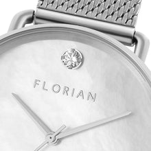 Load image into Gallery viewer, Ocean Diamond MOP Dial Silver Mesh Watch | 36mm