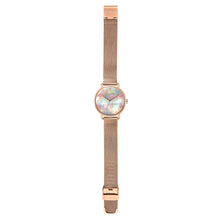 Load image into Gallery viewer, Candy Diamond Colorful MOP Dial Rose Gold Mesh Watch | 36mm
