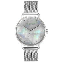 Load image into Gallery viewer, Candy Diamond Colorful MOP Dial Silver Mesh Watch | 36mm
