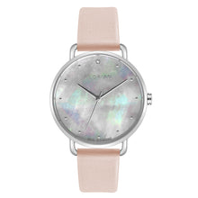 Load image into Gallery viewer, Candy Diamond Colorful MOP Dial Sea Coral and Silver Watch | 36mm